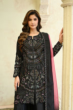 Amour -Black(Embroidered) - 3Pc