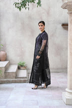 Belle -Midnight plum(Embroidered) - 3Pc