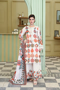 Naaz- Beige (Embroidered) - 3Pc