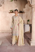 Regal -Champagne Gold(Embroidered) - 3Pc