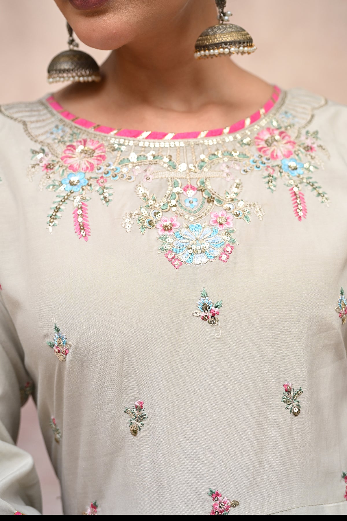 Elan-Ivory (Embroidered) - 3Pc