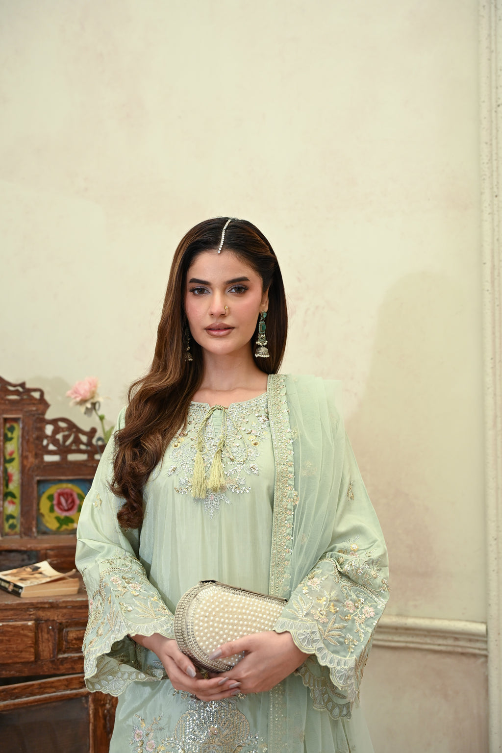 Celleste -Pistachio (Embroidered) - 3Pc