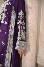 Seraphine -Plum (Embroidered) - 3Pc