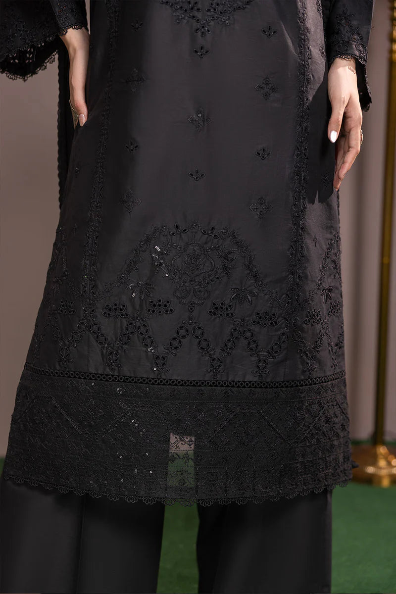 Siyah gul (Embroidered) - 3Pc