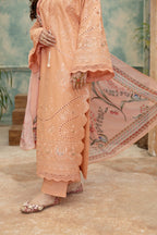Saffan-Coral Embroidered Pret (3pc)
