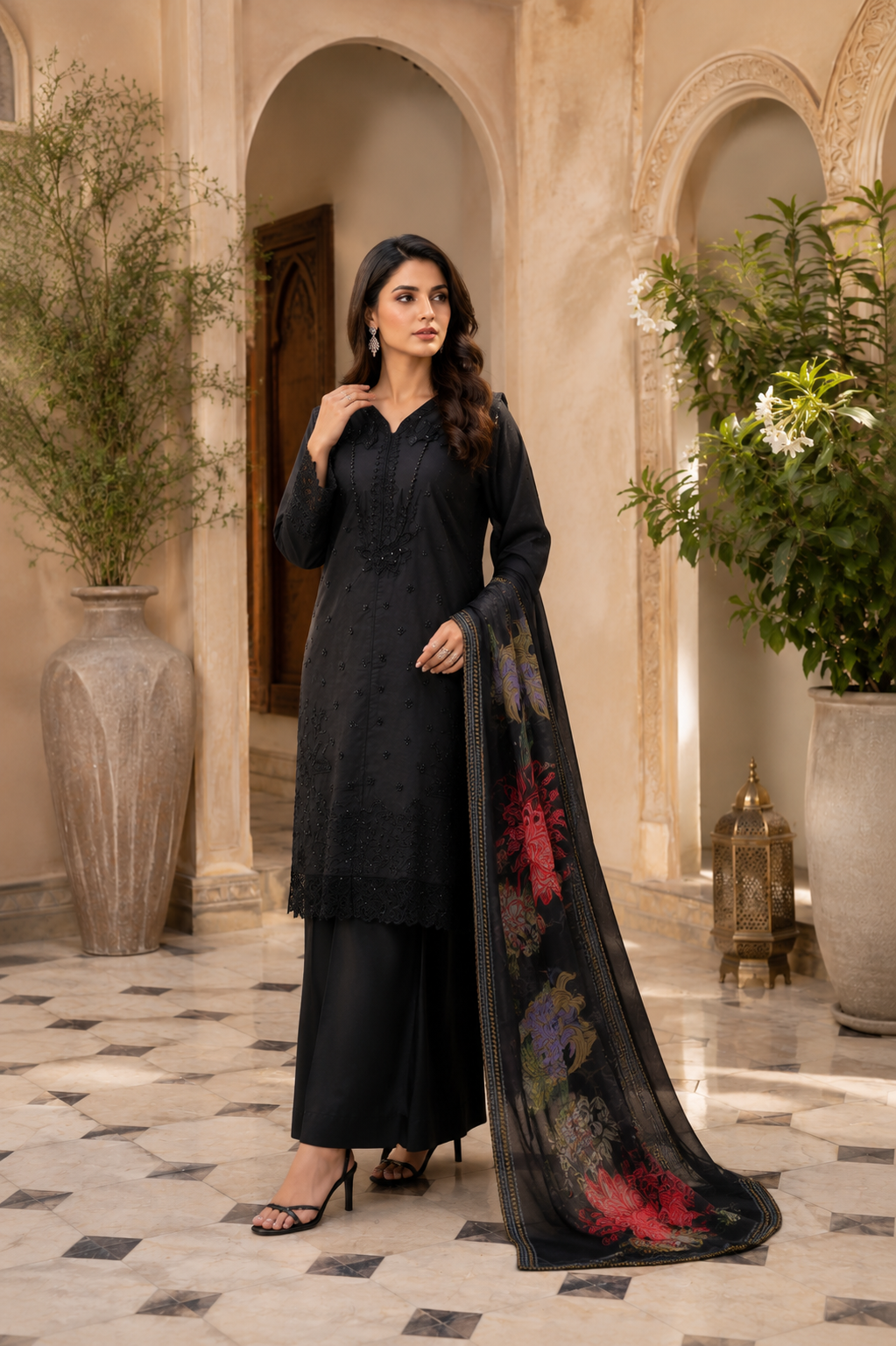 Husn-e-Shab (Embroidered) - 3Pc