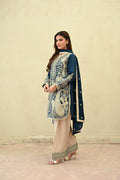 Aurelia -Deep Teal(Embroidered) - 3Pc