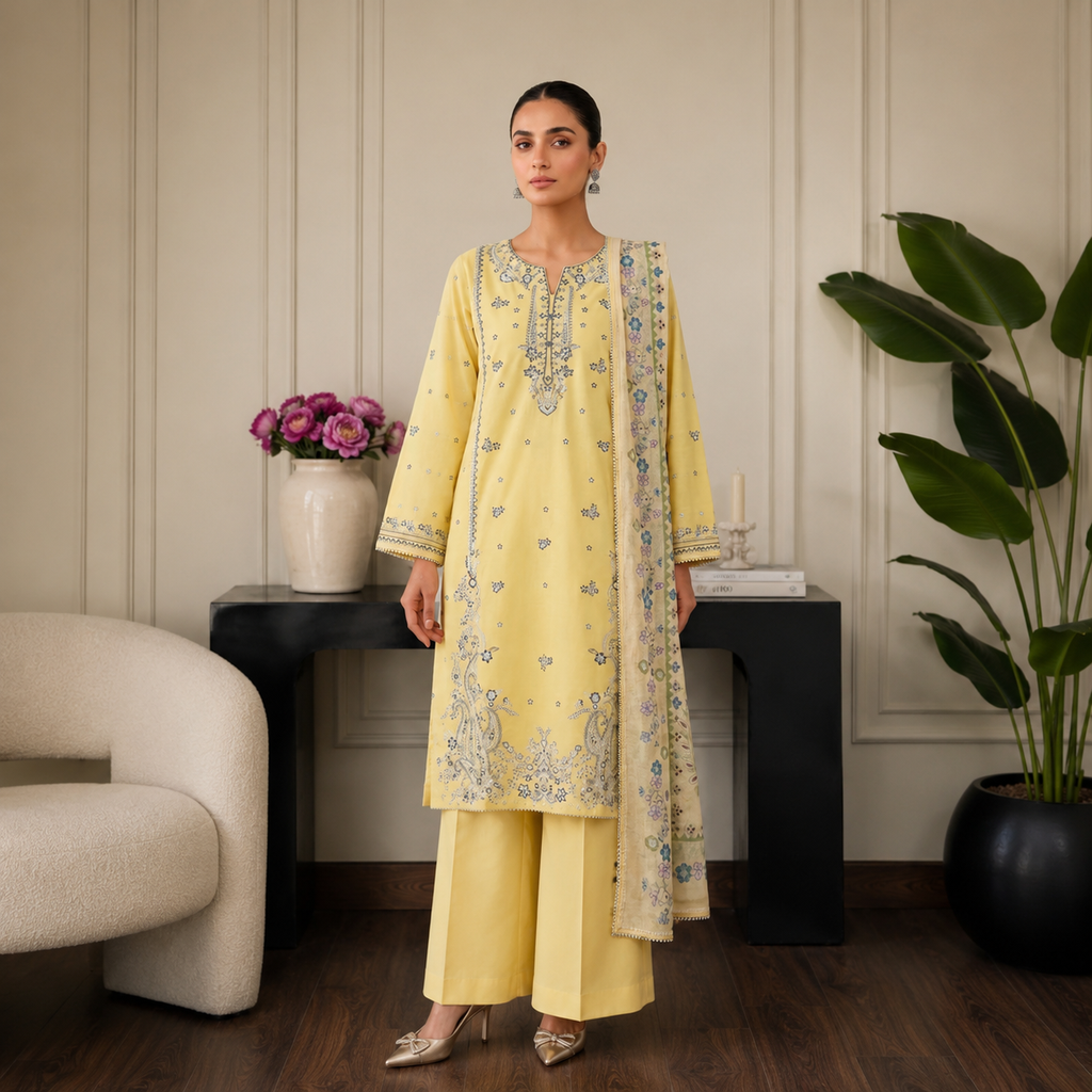 Gulzar (Embroidered) - 3Pc