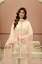 Seline -beige(Embroidered) - 3Pc
