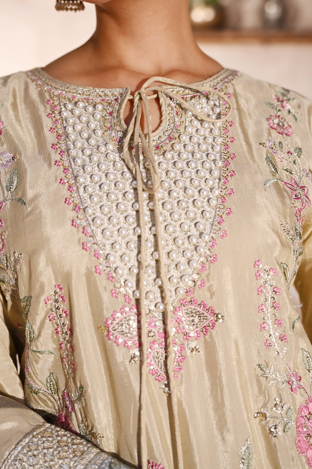 Regal -Champagne Gold(Embroidered) - 3Pc