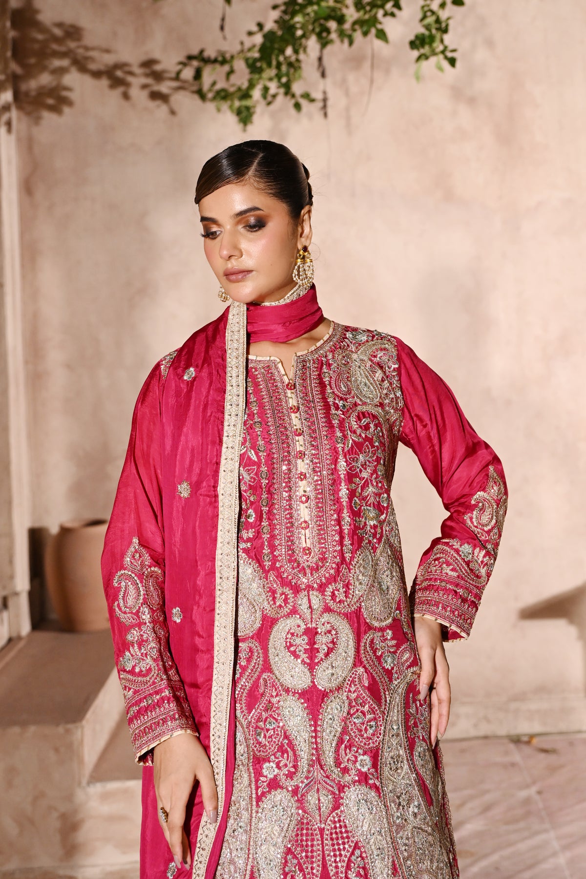 Aurelia -Rosewood(Embroidered) - 3Pc