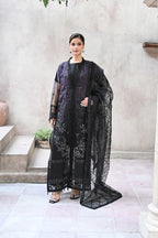 Belle -Midnight plum(Embroidered) - 3Pc