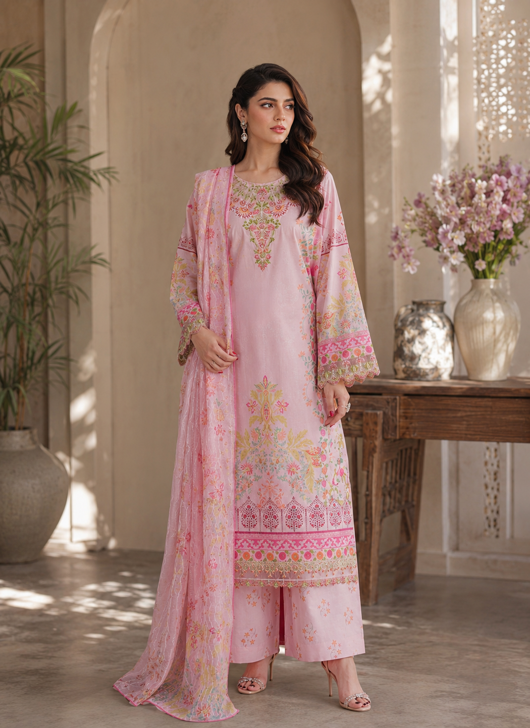 Rosa (Embroidered) - 3Pc