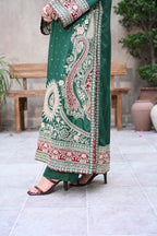 Valentina-Emerald Green (Embroidered) - 3Pc