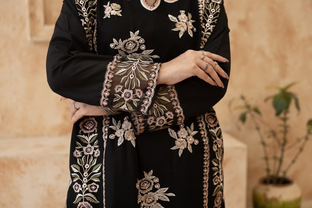 Meher-Black Embroidered Pret (3 pc)