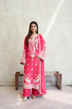 Seraphine -Ruby pink (Embroidered) - 3Pc