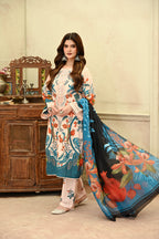 GulRukh- Beige (Embroidered) - 3Pc