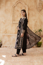 Meher-Black Embroidered Pret (3 pc)