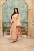 Saffan-Coral Embroidered Pret (3pc)