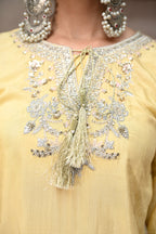 Celleste -Butter Yellow(Embroidered) - 3Pc