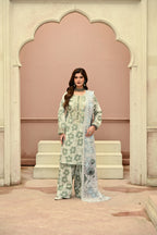 Abeer-e-Gul- Pistachio Pearl (Embroidered) - 3Pc