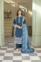 Noor-Teal Embroidered Pret (3pc)
