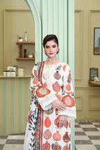 Naaz- Beige (Embroidered) - 3Pc
