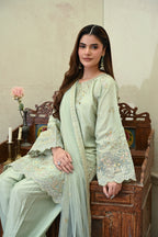 Celleste -Pistachio (Embroidered) - 3Pc