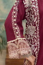 Noor-Wine Embroidered Pret (3pc)