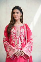 Seraphine -Ruby pink (Embroidered) - 3Pc