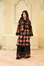 Naaz- Black (Embroidered) - 3Pc