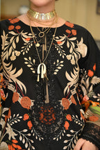 GulRukh- Black (Embroidered) - 3Pc
