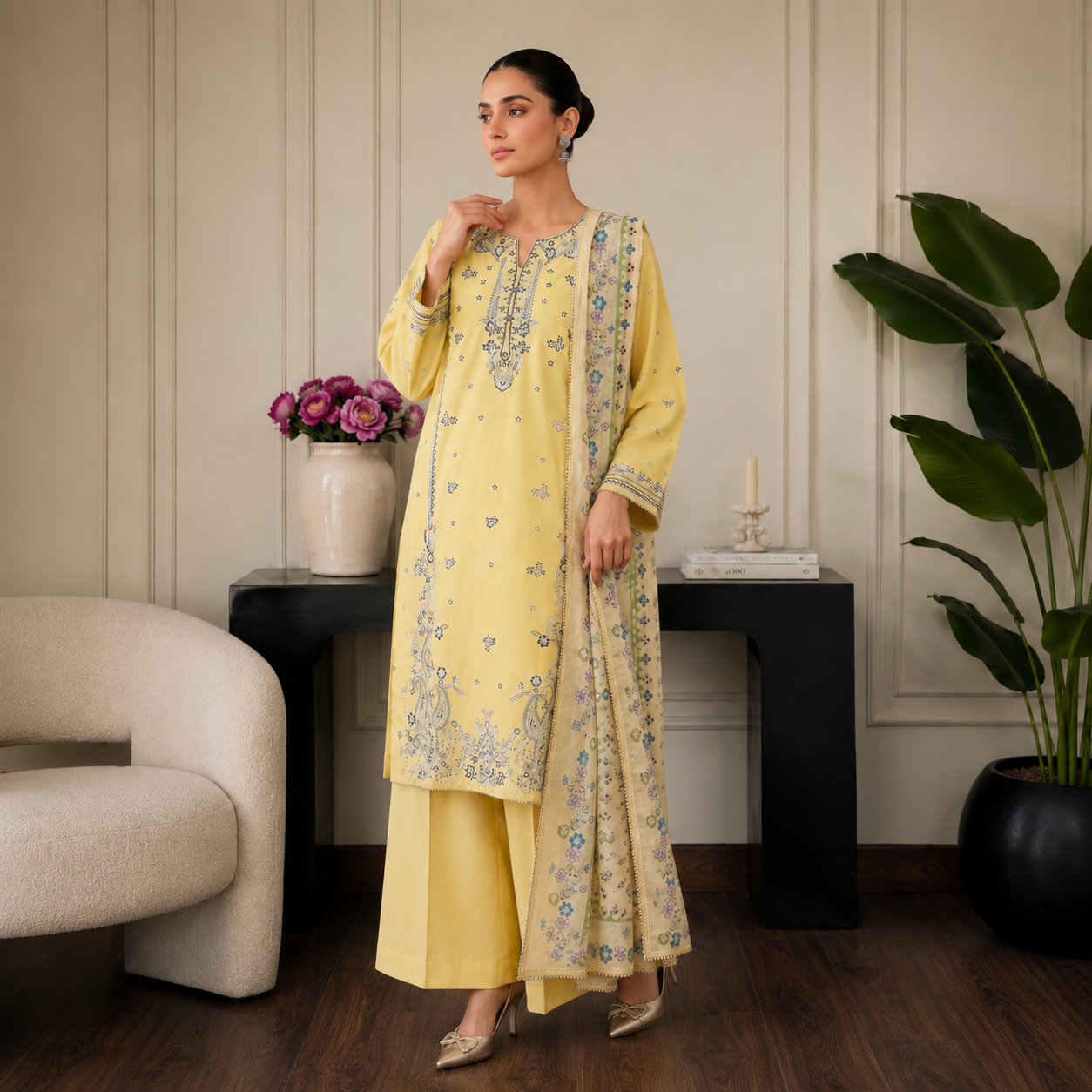 Gulzar (Embroidered) - 3Pc