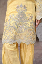 Celleste -Butter Yellow(Embroidered) - 3Pc