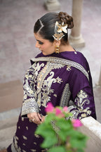 Seraphine -Plum (Embroidered) - 3Pc