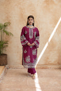 Rhea- plum Embroidered pret (3pc)
