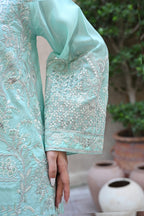 Julliete -Aqua mist(Embroidered) - 3Pc