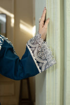 Noor-Teal Embroidered Pret (3pc)