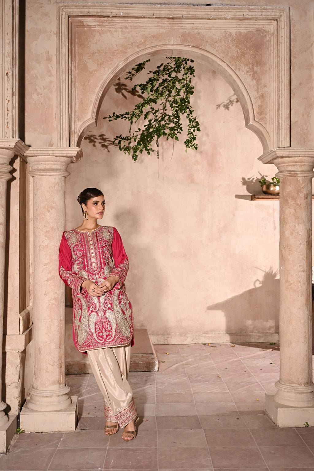 Aurelia -Rosewood(Embroidered) - 3Pc