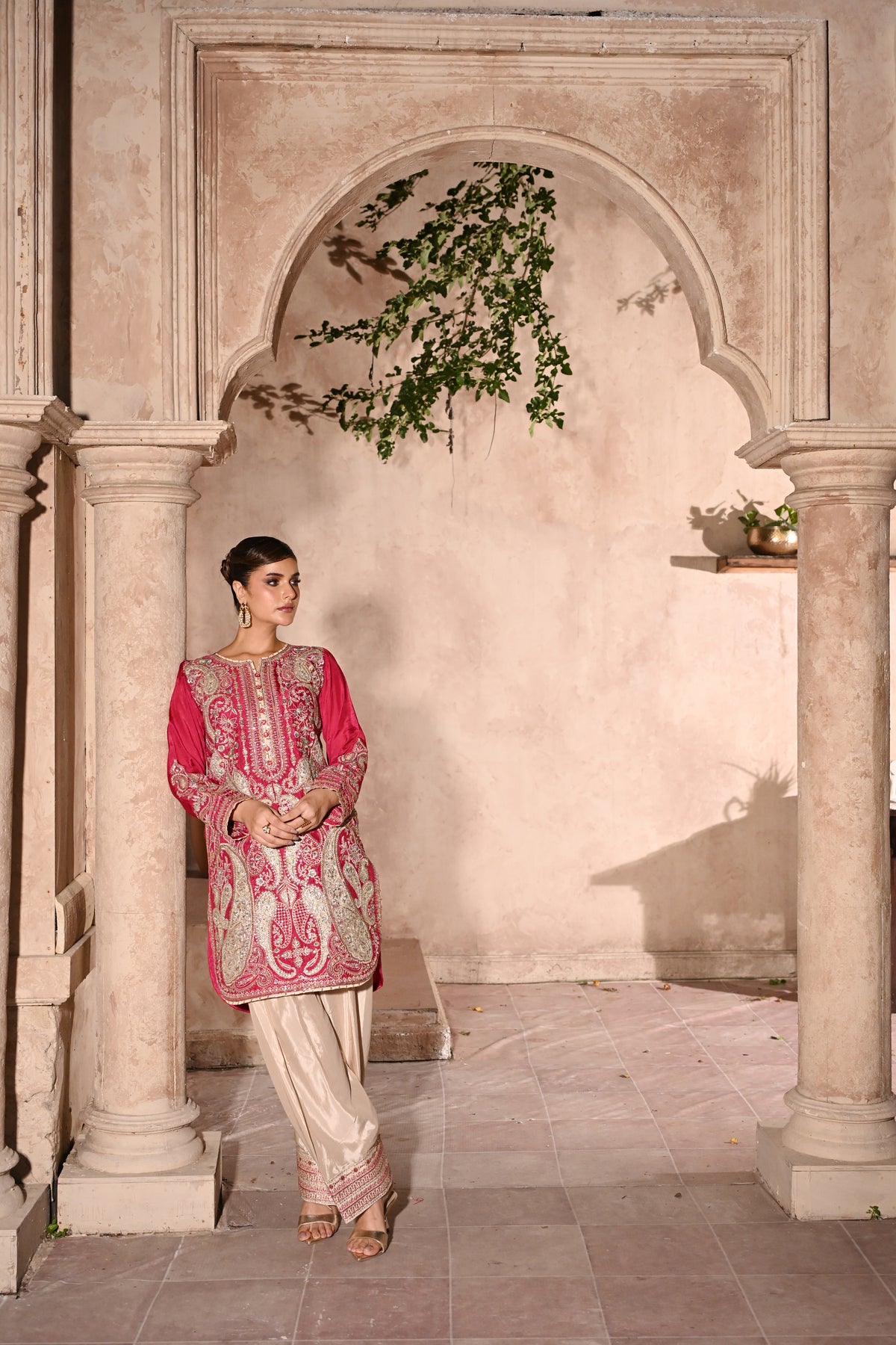 Aurelia -Rosewood(Embroidered) - 3Pc