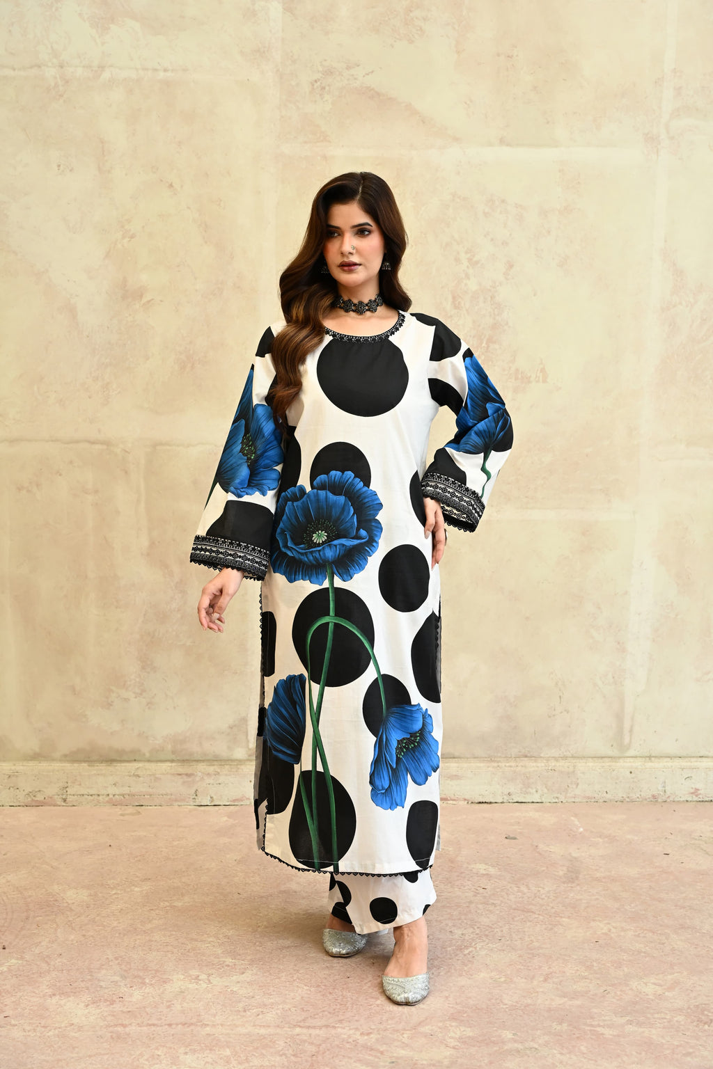 Adaa- White (Embroidered) - 3Pc