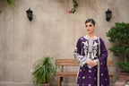 Seraphine -Plum (Embroidered) - 3Pc