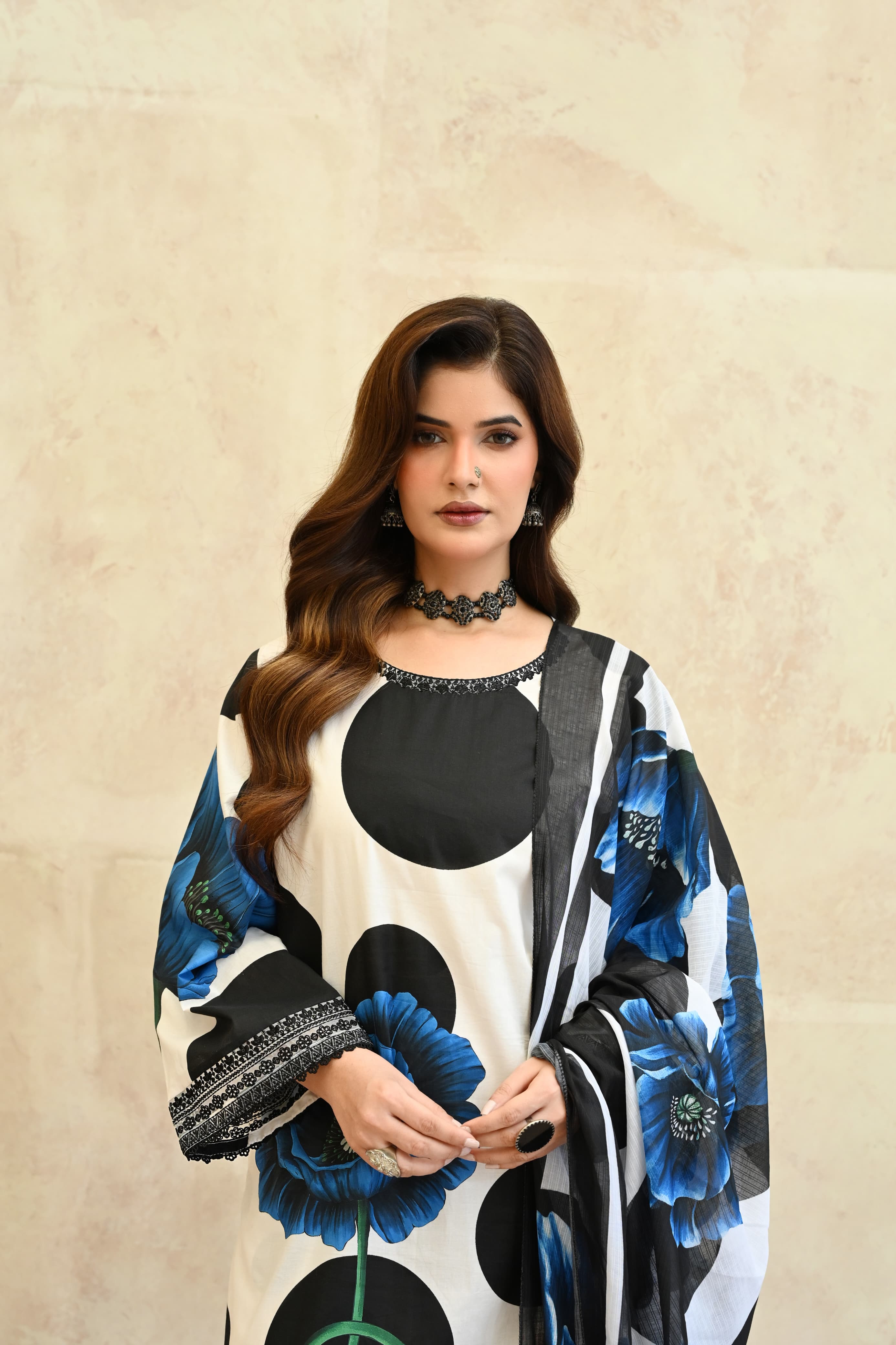 Adaa- White (Embroidered) - 3Pc