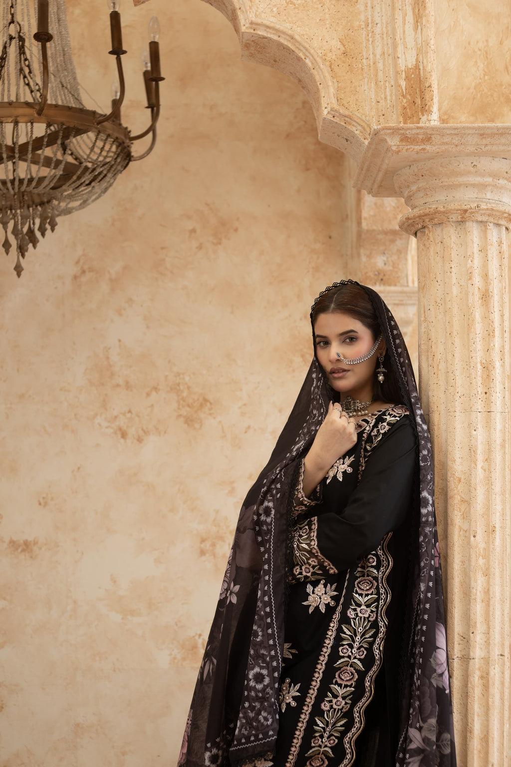 Meher-Black Embroidered Pret (3 pc)