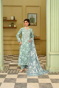 Aab-e-Bahaar -Aqua Sage (Embroidered) - 3Pc