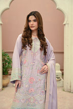 Regal- Lavender (Embroidered) - 3Pc