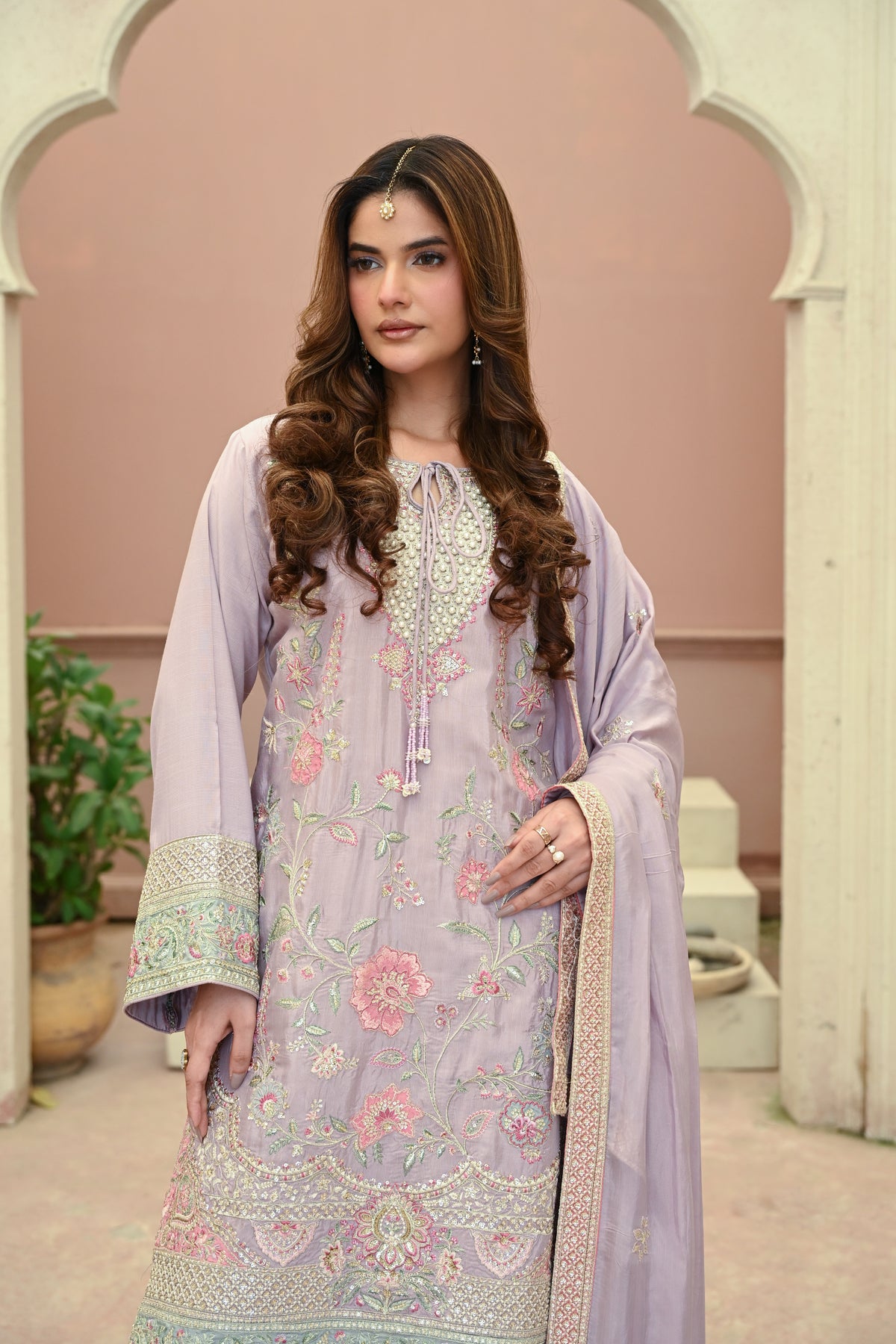 Regal- Lavender (Embroidered) - 3Pc