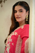 Seraphine -Ruby pink (Embroidered) - 3Pc