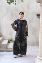 Belle -Midnight plum(Embroidered) - 3Pc