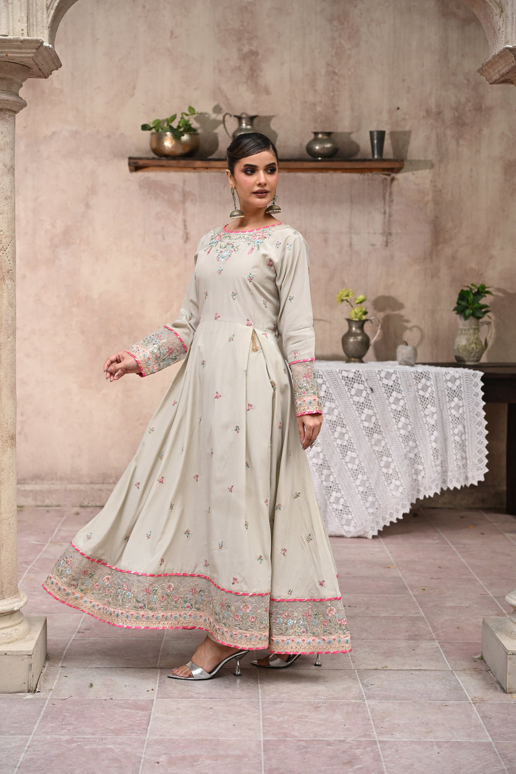 Elan-Ivory (Embroidered) - 3Pc
